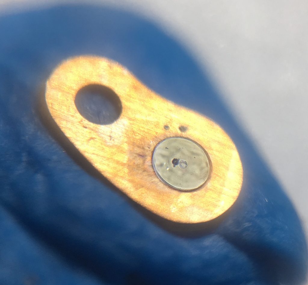Watch repair dirty old oil on jewel