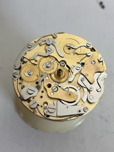 Professional Service and Repair of Wakmann Chronograph with Valjoux 730 triple date movement