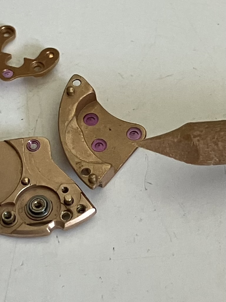 Watch servicing, polishing jewels with peg wood