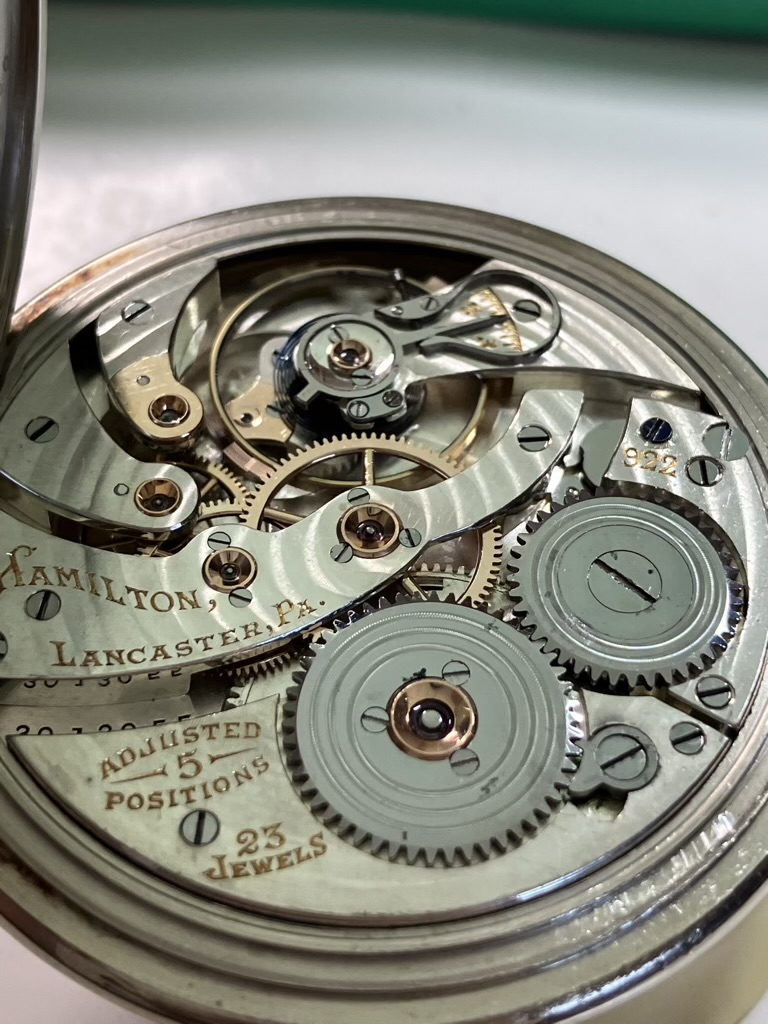 Service-Repair of Hamilton 922 23 Jewel Pocket Watch