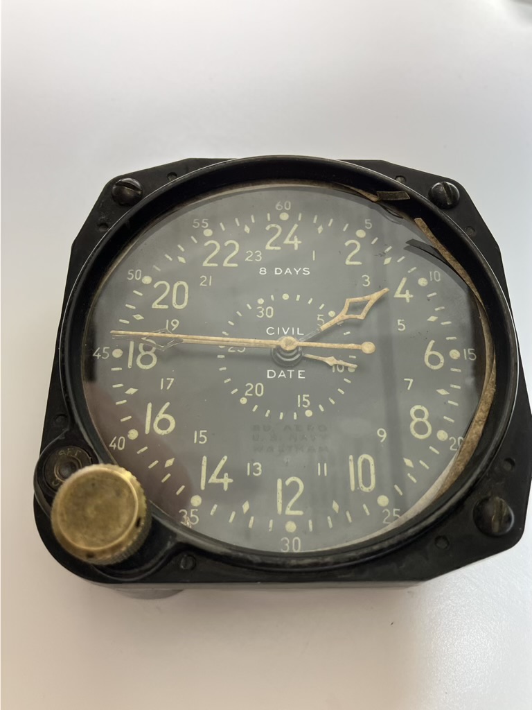Waltham 8-Day Aircraft Clock Repair and Service
