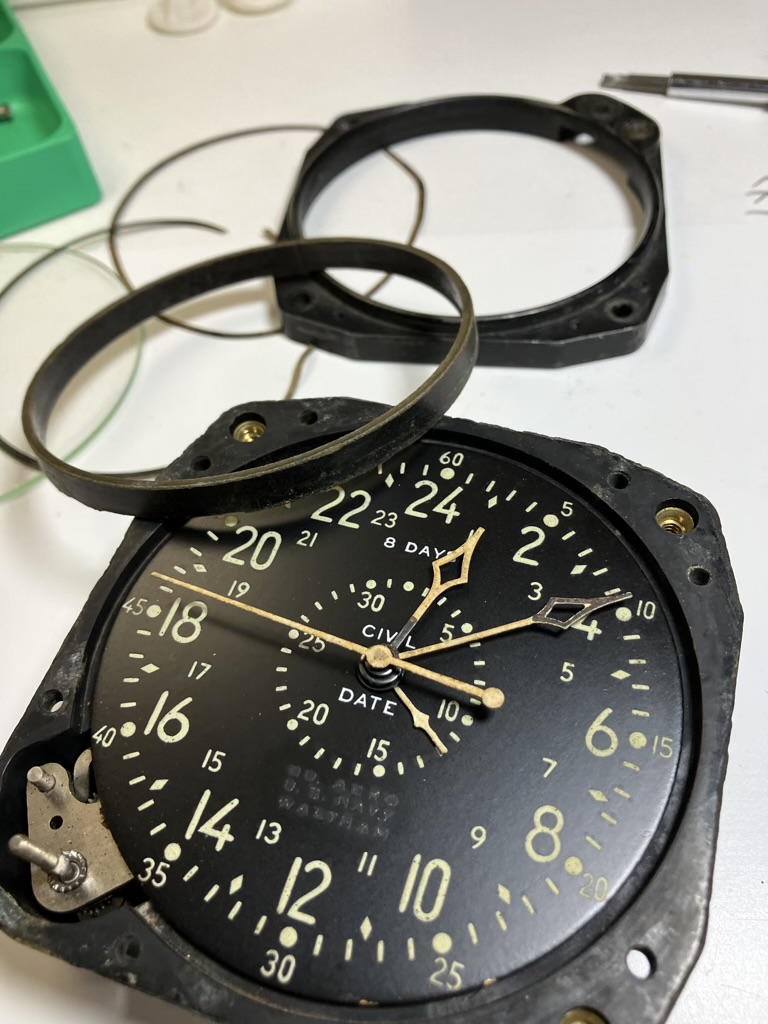 Waltham 8-Day Aircraft Clock Repair and Service