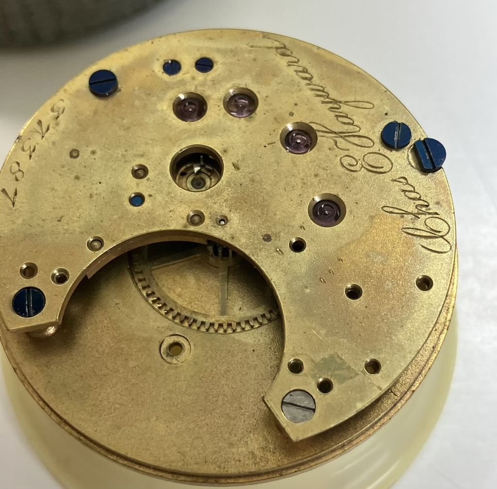Service of a key wind key set New York Watch Co. Pocket Watch